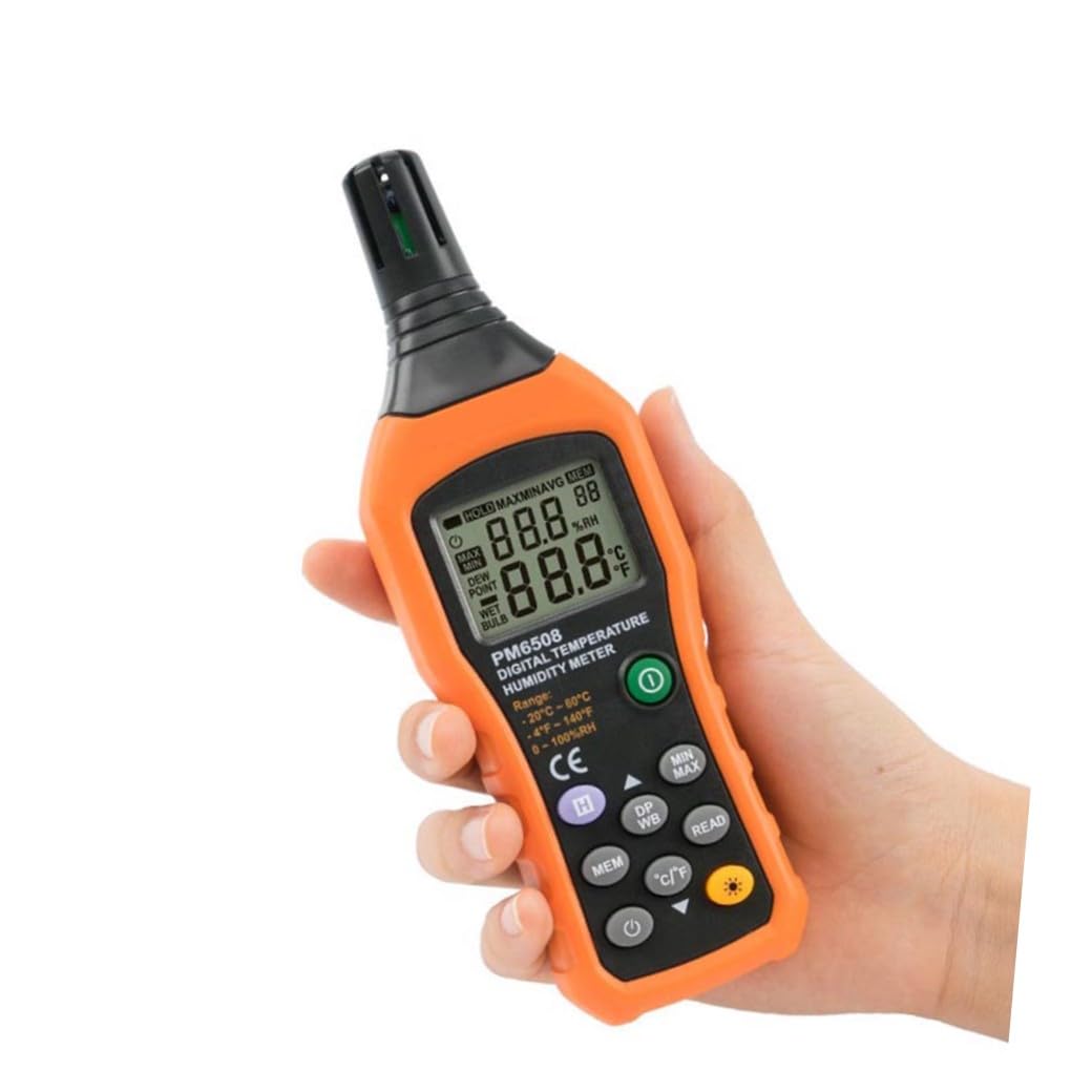 Hygromètre Portable Pm6508 1 Set Abs Tpe sans Batterie