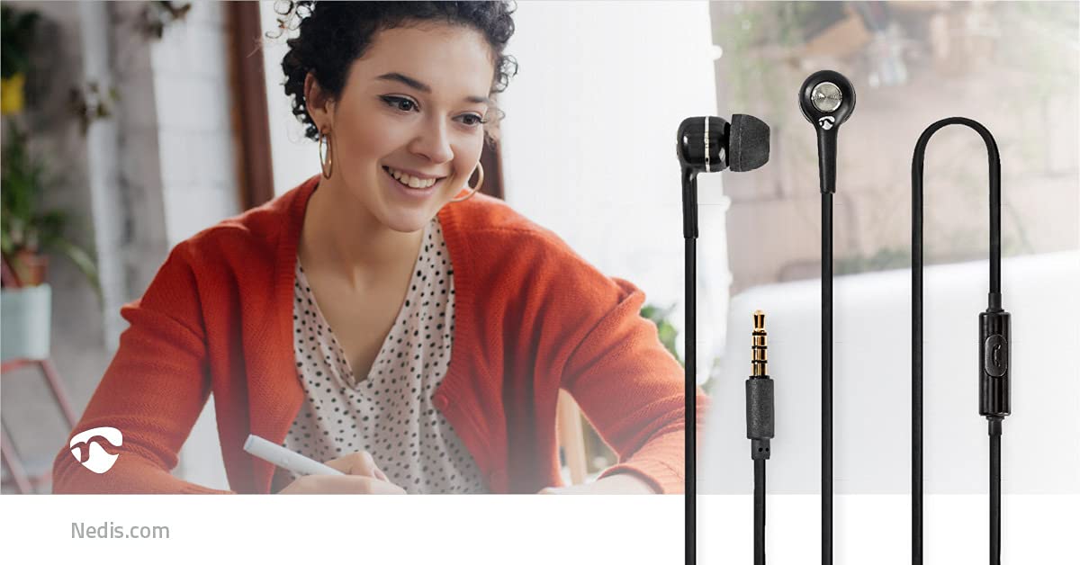NEDIS - Casque avec câble - Intra-auriculaire - Câble Rond de 1,2 NEDIS - Casque avec câble - Intra-auriculaire - Câble Rond de 1,2