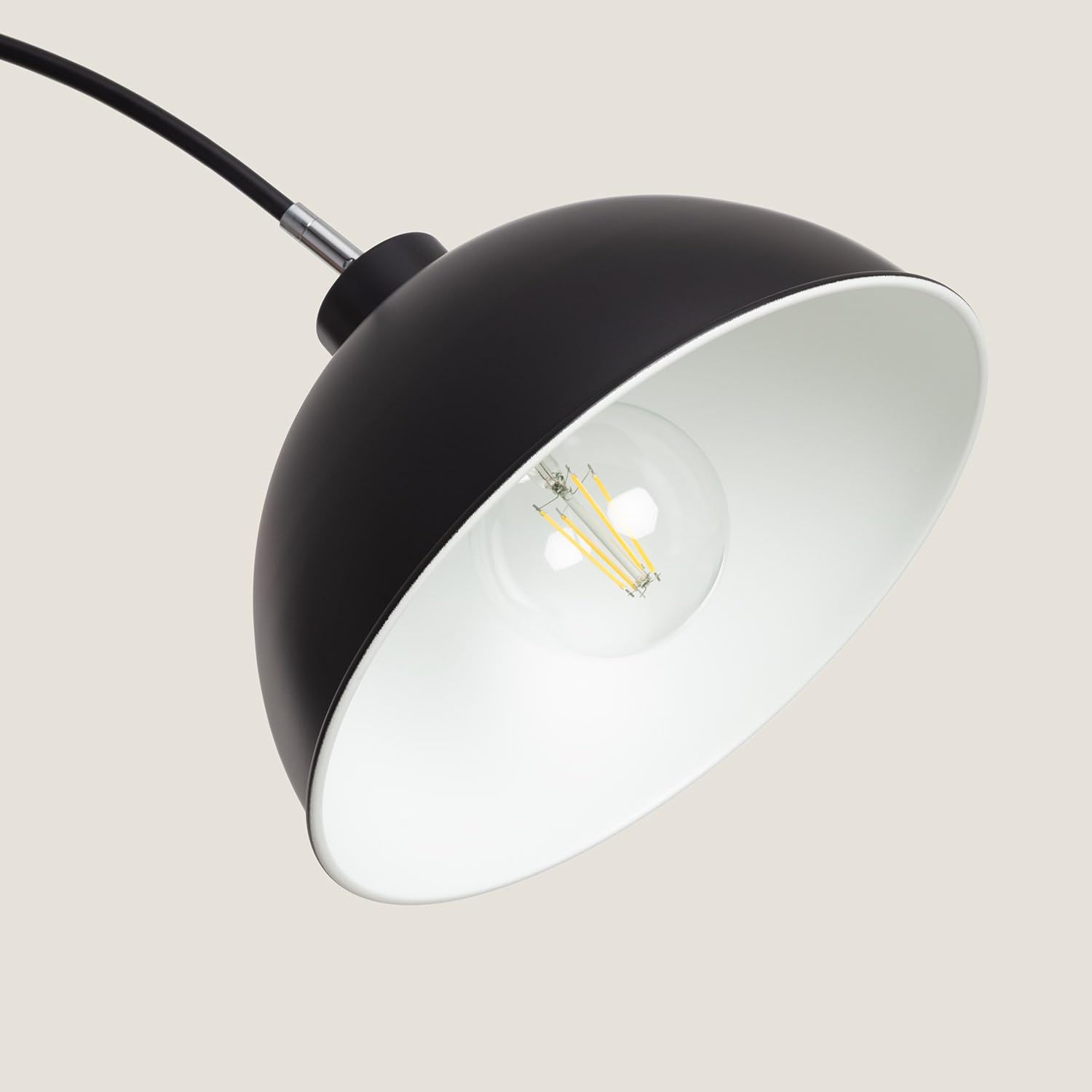 LEDKIA Lámpara de Pie Metal Maisie Negro