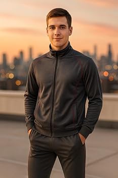 Buy CAPICHINO Men's Tracksuit Pajama Set – Full Sleeve Jacket with