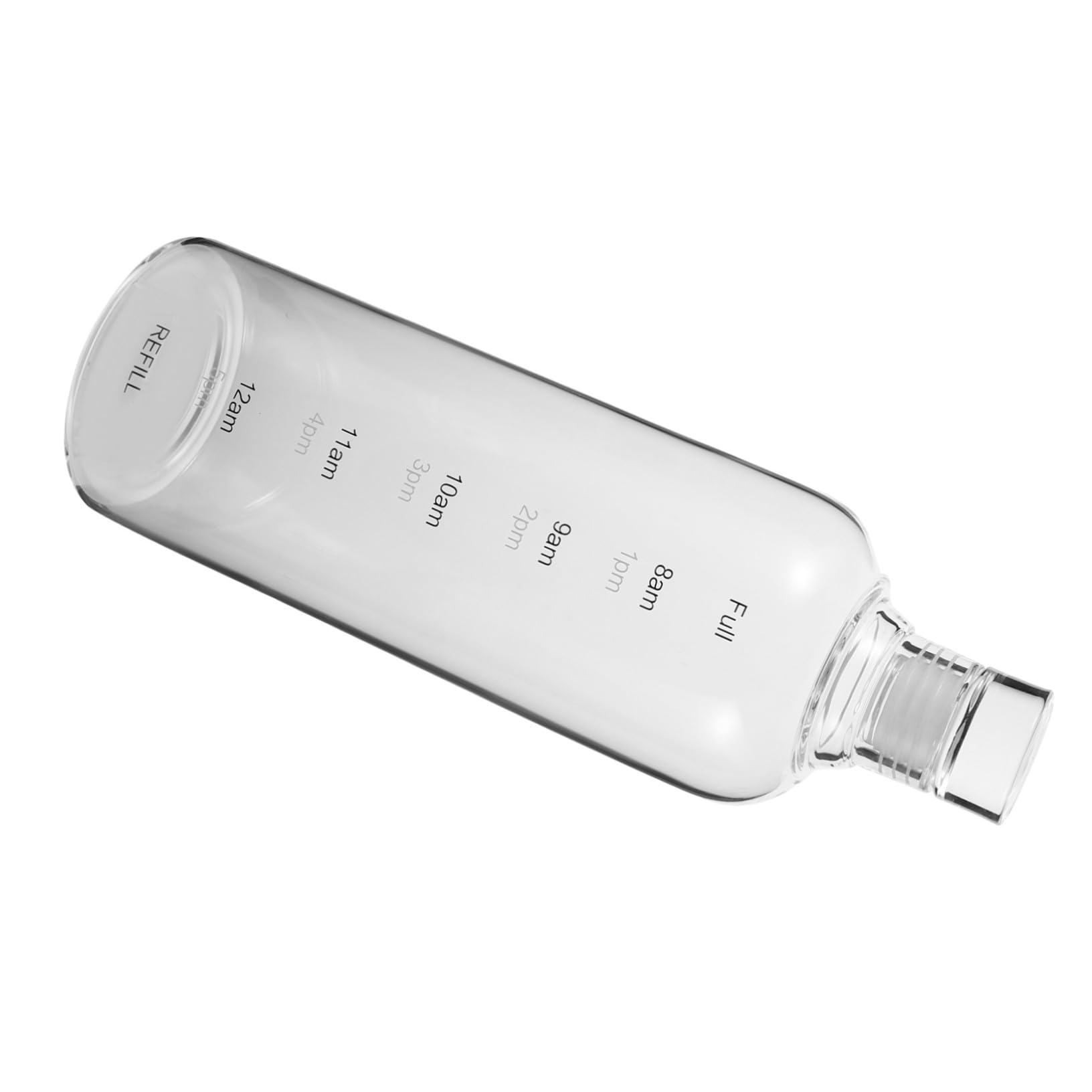 Transparente Glas Trinkflasche mit Zeitmarkierung Hitzebeständig Wiederverwendbar Große Kapazität Vielseitig für Heiße Kalte Getränke für Fitness Reisen Büro Sport