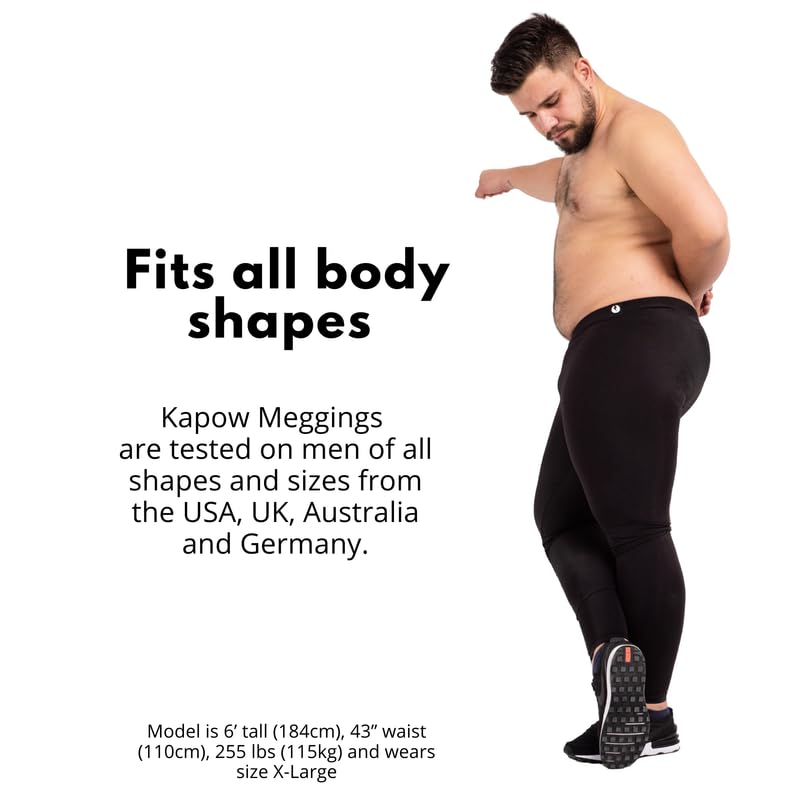 Kapow Meggings The Original Legging pour Homme, Core Black, 36-41