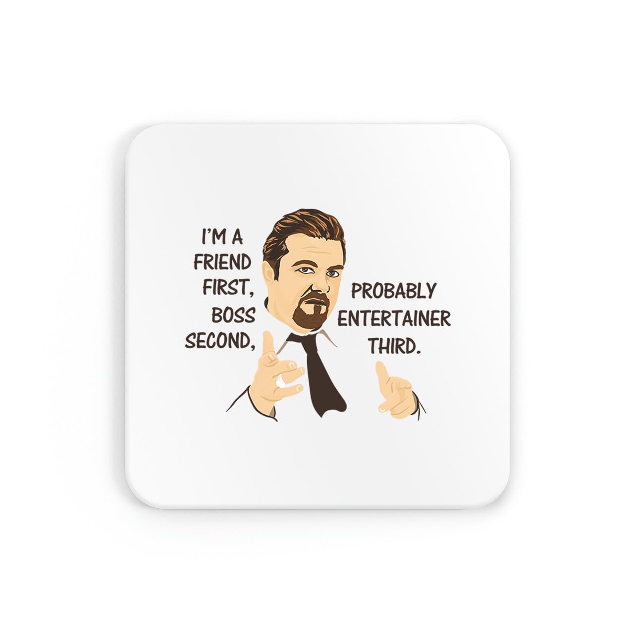 Meme text David Brent, Sitcom British Humour Comdedy Novelty Silly coaster drinks mat drinks coaster tea coffee cute fun funny pretty aesthetic