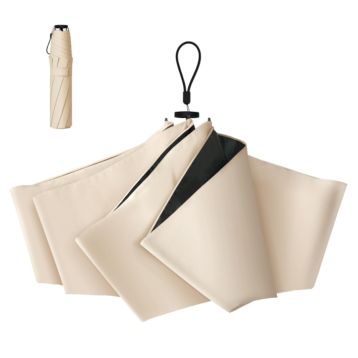 【2025 New Arrival & 118g Lightweight & JIS Certified】 Sun Umbrella UV Cut 100% Shading Heat Shield Foldable Sun Umbrella Lightweight Compact Folding Umbrella Dual-Use Rain Umbrella UV Blocking : Cloth