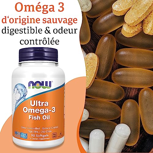 Now Foods, Ultra Omega-3 (EPA et DHA), 90 Capsules, Testé en Laboratoire, Sans Gluten, Sans OGM – Image 3