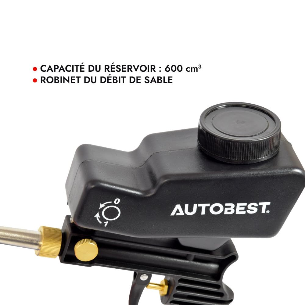 Autobest Pistolet de sablage pneumatique avec réservoir