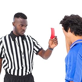 Syhood Referee Shirt Costume Men Women, Whistle Black and White Striped Football Soccer Official Ref Shirt Jersey(Small)