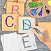 26pcs Scrabble Letters Stencil, Reusable Scrabble Letters for Wall Decor, DIY Crafts, Painting and Family Names (4inch)
