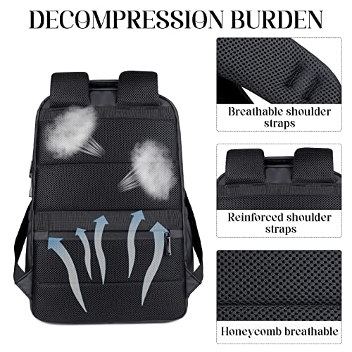 Laptop-Backpack-for-Men-Women-Anti-Theft-Travel-Laptop-Backpack-156-inch-Water-Resistant-Computer-Backpack-with-USB-Charging-Port-Black-Backpack-with-Laptop-Compartment-College-School-Computer-Bag