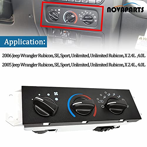 Novaparts 55056558Aa Ac Heater Climate Control Switch Unit For 2005 2006 Jeep Wrangler 2.4L 4.0L 55056558Ab #TOP1