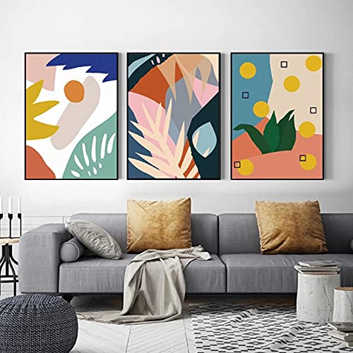 Art toile peinture minimaliste abstrait retro coloré affiche salon 40x60