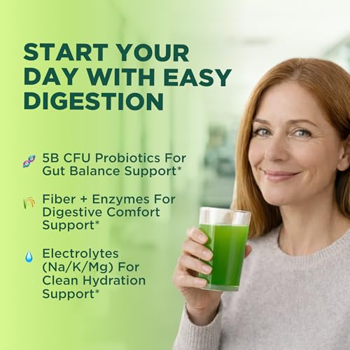Image of Keto Vitals Greens Powder Plus Electrolytes - Daily Super Greens Powder with Superfoods - Green Drink with Sugar Free Electrolytes for Hydration, Gut Health & Digestion, Watermelon Candy - 30 Servings