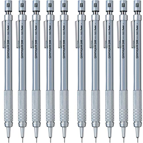 ぺんてる シャープペン グラフギア500 0.5mm 10本 PG515