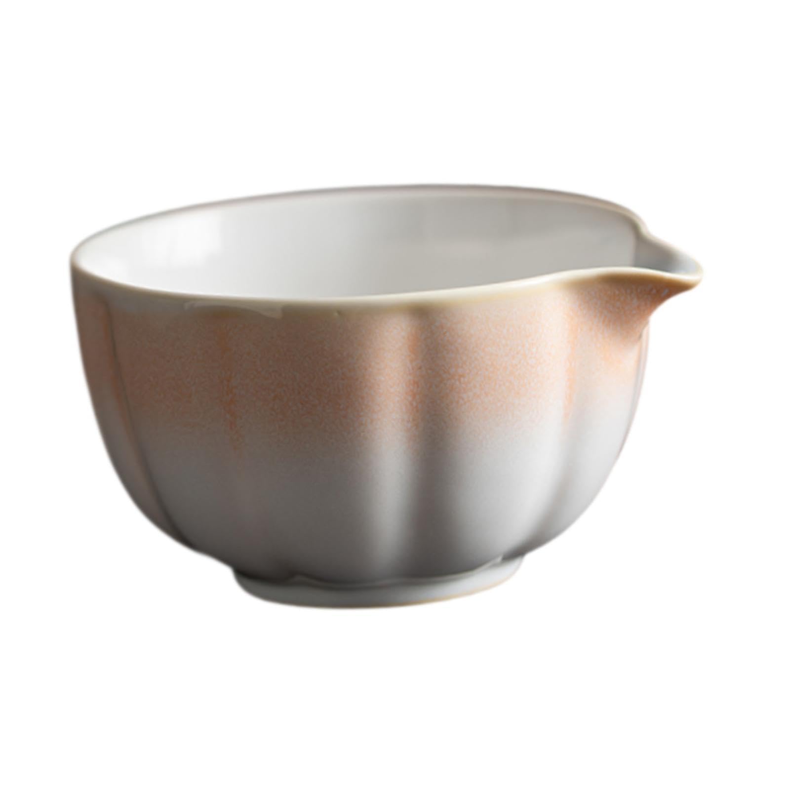 Bothyi Ceramic Matcha Bowl Porcelain Tea Bowl Matcha Accessory Handmade Matcha Mixing Bowl for Friends Housewarming Family Entertain, orange and white