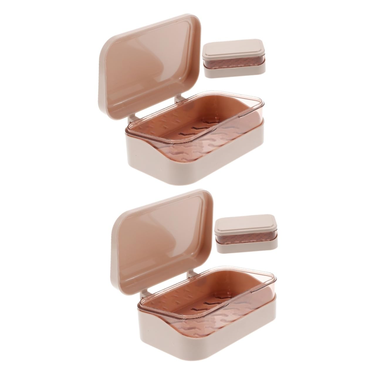 UK 2pcs Box Soap Holder Shower Soap Container Bar Soap Container with Lid Soap Case Soap Dish Travel Soap Box Storage Abs Large