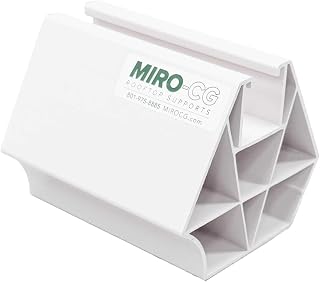 4-Pack M-Hex 6" Rooftop Pipe Supports with Strut - Versatile Roof Blocks for Conduit, Electrical Piping & Pipes