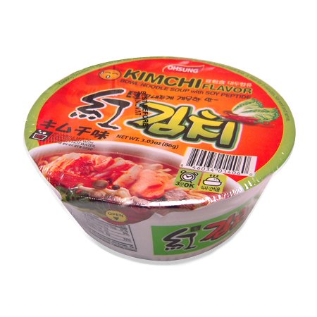 Miniatura 2 de Ohsung Kimchi Flavor Bowl Sopa de fideos con péptido de soja - 12 paquetes