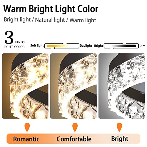 Qumfixpu Ceiling Fans With Lights Semi Flush Mount Low Profile Fan Light Timing With Dimming Led Remote Control 6-Level Wind Speed 5 Reversible Invisible Blades (19.7In, Brown) #TOP2