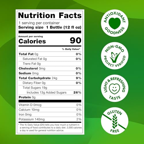 Image of POM Wonderful Antioxidant Super Tea, Pomegranate Honey Green Tea, 12 Ounce