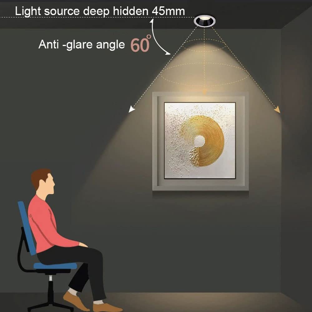 Ultracienkie Downlighty, 6 Sztuk Downlightów Led W Puszkach, Wpuszczana Listwa Maskująca, 5 W/7 W/10 W, Antyodblaskowe, Ultracienkie Downlighty, Modernizacja Downlig,4000k-10W