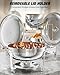 WARMOUNTS Round Chafing Dishes for Buffet (5QT, 4 Pack), Chafers and Buffet Warmers Sets with Mirror-Polished Stainless Steel, Rolled Rim, Stackable, Lid Holder for Parties, Catering, Weddings