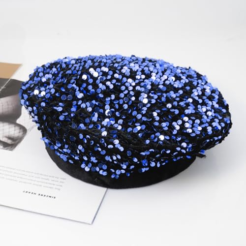 Gorro Boina con Lentejuelas Brillantes para Mujer miniatura 4