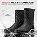 HISEA Womens Rain Boots, Lightweight Mid Calf Rubber Boots Waterproof Mid Height Garden Shoes EVA Outsole Women's Fashion Rain Footwear for Gardening Walking Dogs, botas para la lluvia de mujer