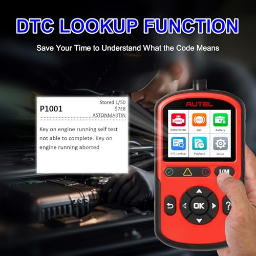 Autel AL549 OBD2 Scanner Code Reader with ABS Diagnostic & Battery Test, Enhanced Check and Reset Engine Fault Code, Live Data, Freeze Frame, CAN Car Diagnostic Scan Tool for All OBDII Car After 1996 - Image 8
