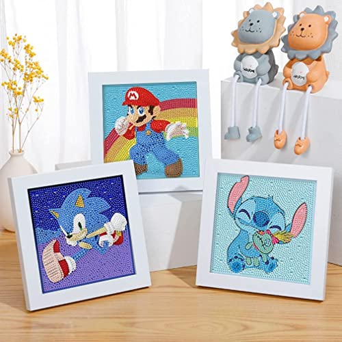 Perfectsight Cute 5D Diamond Painting Kits For Kids, 4 Pack Cartoon Diy Painting Art For Kids, Diamond Arts And Crafts Sets - Big Gem Full Drill Diamond Dots For Girls Boys Children Ages 6-8-12 #TOP5