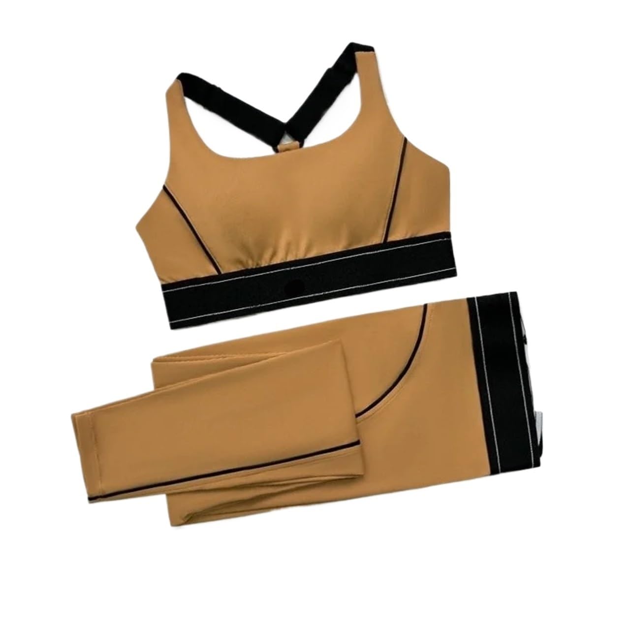 Damen Gym Set Sommer Damen Sport Fitness ärmelloses kurzes Tank Top enge Hüfthebehose Zweiteiliges Set