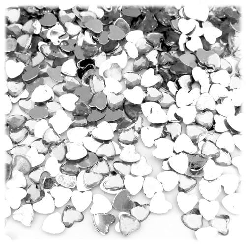The Crafts Outlet 144pc Loose Rhinestones Heart 6mm - 30ssflatback Crystal Clear