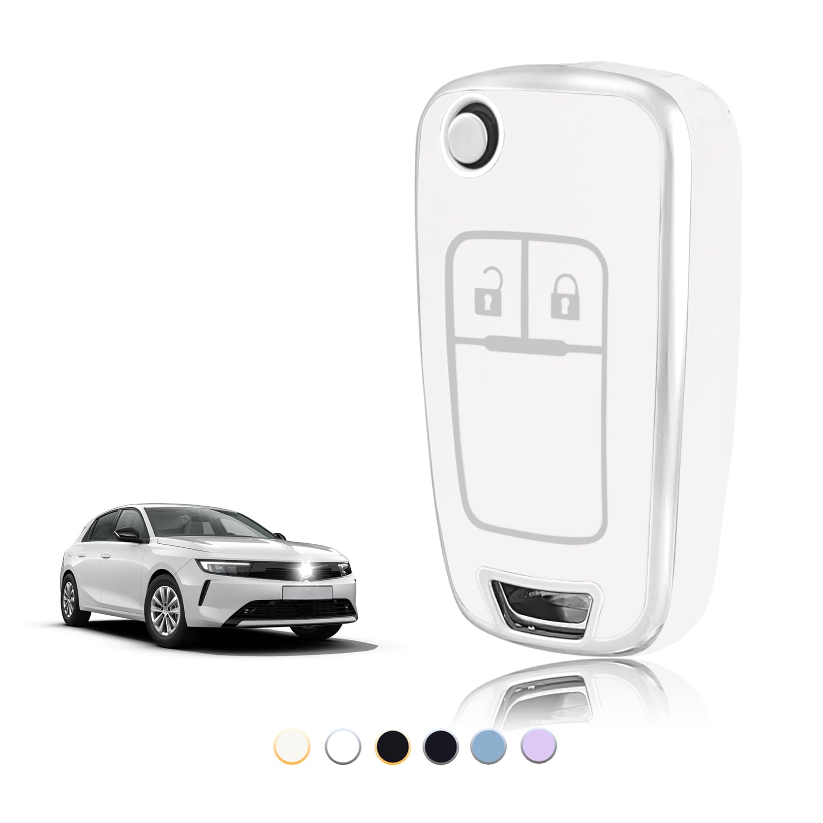TOOMUME Cover Chiave TPU, Custodia Chiave Adatto Per Chevrolet Trax Aveo Opel Vauxhall Adam Astra Corsa Meriva Mokka Movano Zafira Buick, Copri Chiavi