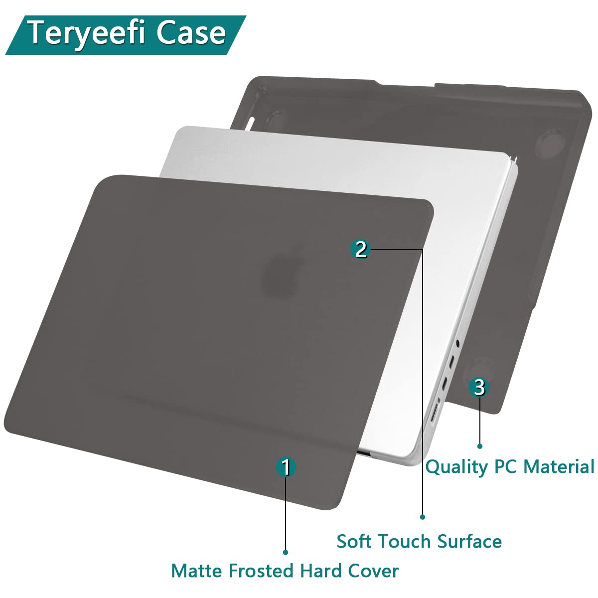 Amazon.co.jp: Teryeefi MacBook Pro 14 インチ ケース 2025 2024 2023