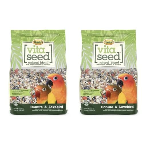 Higgins 2 Pack of Vita Seed Natural Blend Conure and Lovebird Food, 5 Pounds Each