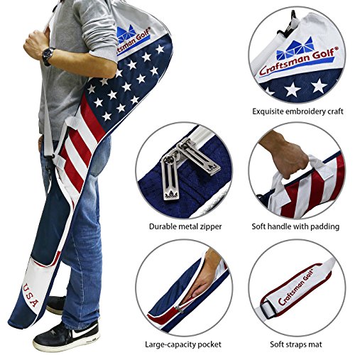 Craftsman Golf Stars And Stripes American Usa Us Flag Club Case Sunday Bag Red White Blue For 6-7 Clubs 49" #TOP4