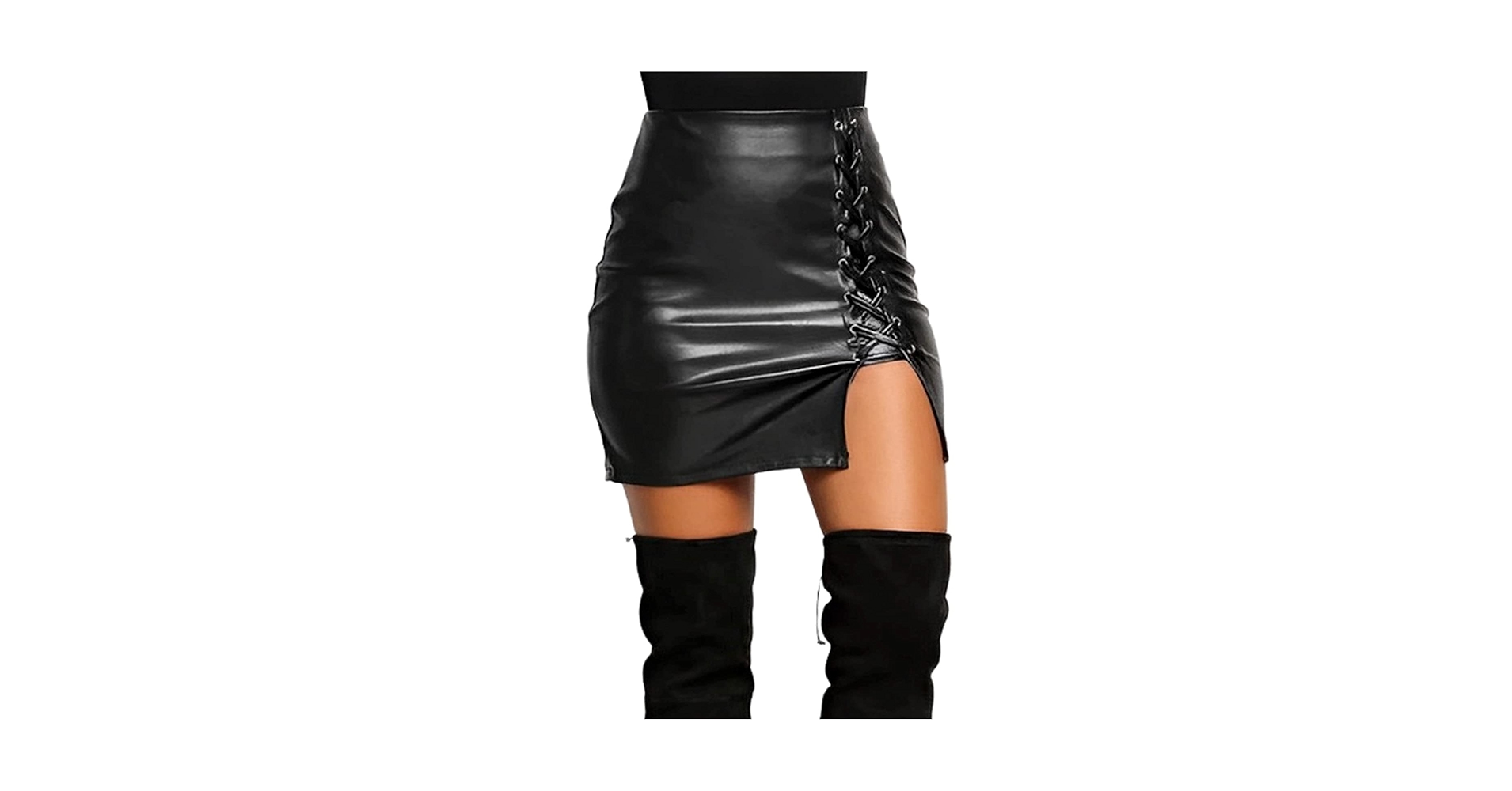 美品 ROKU LEATHER SKIRT 41VTBfSPF4L.jpg