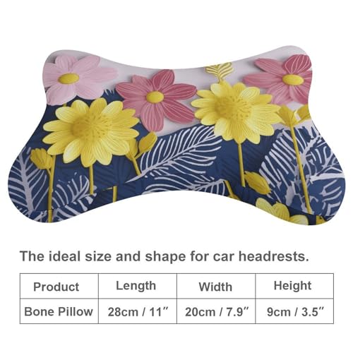 Oreiller de voiture en coton à mémoire de forme avec sangle réglable - 3