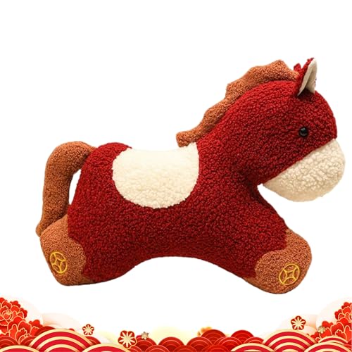 Peluche de cheval mignonne, figurine de jouet auspicieux parfaite pour offrir en cadeau