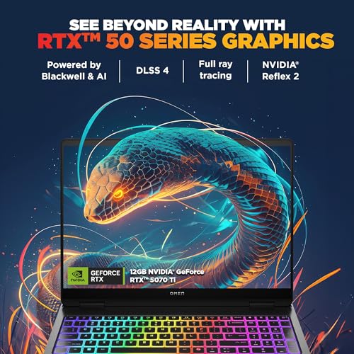 Image of HP Smartchoice Omen 16 Max, AMD Ryzen AI 9 HX 375, 12GB RTX 5070 Ti, 32GB DDR5, 1TB SSD, 2K,165Hz, 400 nits,3ms, IPS, 16'' /40.6cm, Win11,Office24, Shadow Black, 2.71kg, ak0070ax, RGB Gaming Laptop