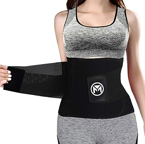 Moolida Waist Trainer Belt for Women Waist Trimmer Workout Fitness Back Support Belts Back Brace (Black,X-Large) by Moolida - Used condition - US$11.81