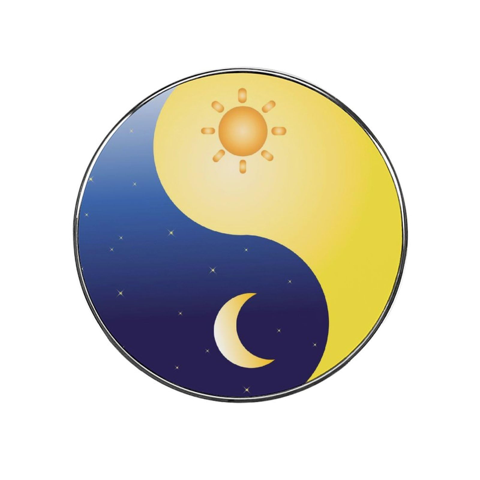 Sun Moon Tai Chi Alloy Fridge Magnet For Office Cabinet Refrigerator Whiteboard Photo