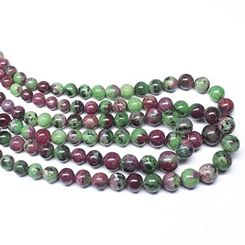 Multi ruby zoisite naturelle en perles rondes polies de 5-9mm, fil de 14" de qualité joaillerie