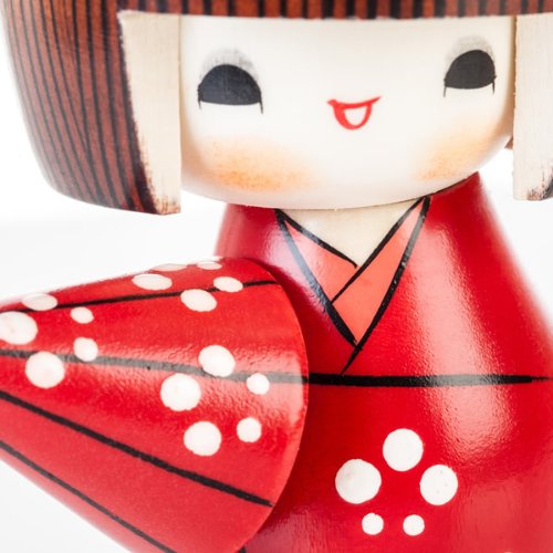 Muñeca Kokeshi Sunny Weather Happy Girl miniatura 2