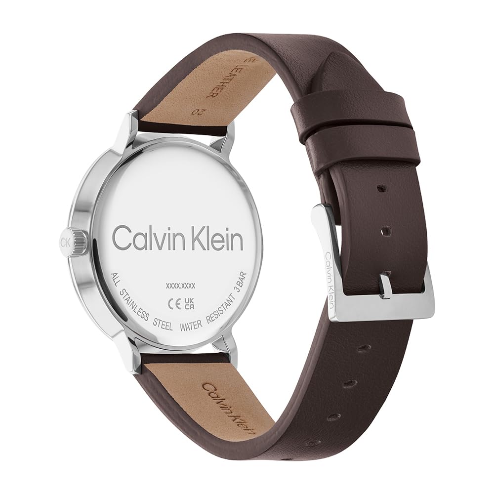 Calvin Klein Orologio Analogico al Quarzo per Uomo Collezione Modern Mesh con Cinturino in Pelle o Acciaio Inossidabile in Maglia o Maglie
