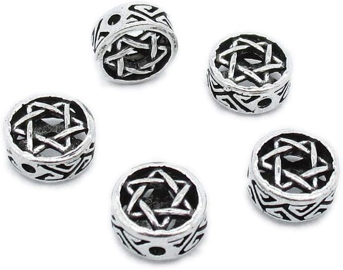 150 Pieces Antique Silver Tone Jewelry Making Charms Crafting Beading Craft U2EU4 Star of David Loose Beads