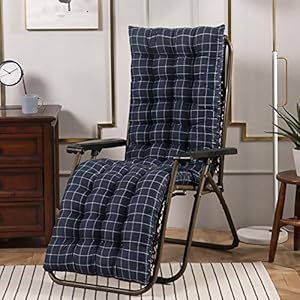 TCZ1557 hoge rug stoel kussen, vervanging ligstoel kussen niet-slip ligstoel kussen relaxen zon ligstoel kussen pad voor tuin terras zwembad (geen stoel)