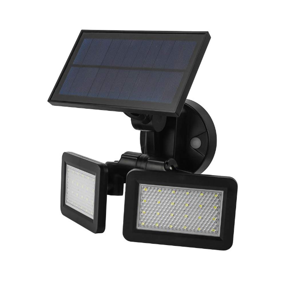 Aolyty Solar Motion Sensor Light Outdoor Waterproof Solar Powered Light Sensor 3 Working Modes Dual-Head Light for Garden Entryways Stairs Yard Garage