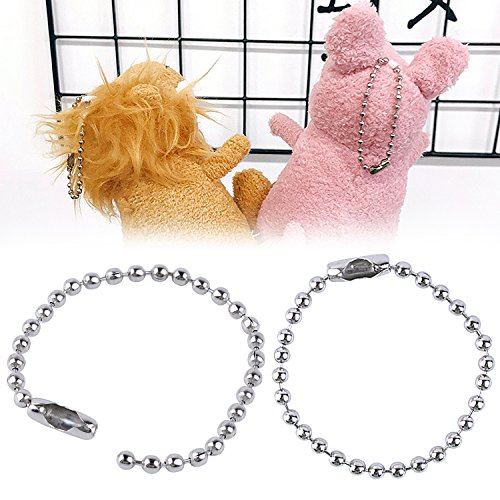 Bronagrand 150Pcs 100Mm Long Bead Connector Clasp 2.4 Mm Diameter Ball Bead Chains Keychain Tag Key Rings #TOP2