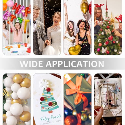 200 PCS Balloon Glue Dots Double Sided Glue Dots Clear Glue Point Dots, Removable Glue Points for Craft Wedding Decoration, Birthday Party (2 Rolls) - Image 6