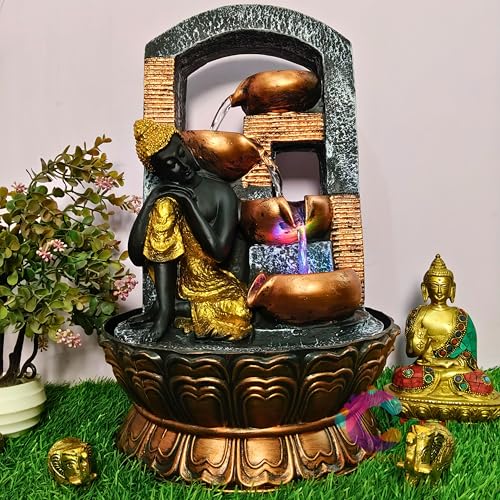 Image of Decorative Water Fountain for Home Decor, Office, Indoor & Outdoor, Garden, Puja Room, Vaastu, Reception, Spa, Gifting. (C-013)